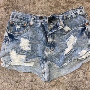 Distressed Jean Shorts